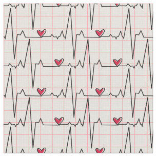 EKG Pset on White Stof