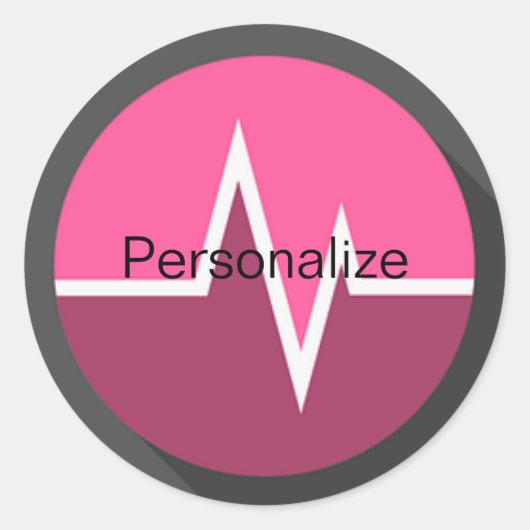 EKG roze sticker (Voorkant)