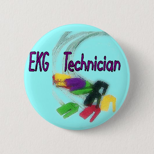 EKG-technicus Gifts Ronde Button 5,7 Cm (Voorkant)