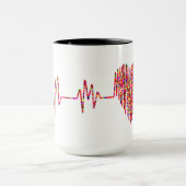 EKG vol met ontwerp van de kleurenhartmonitor Mok (Midden)