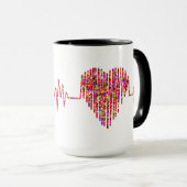 EKG vol met ontwerp van de kleurenhartmonitor Mok (Voorkant rechts)