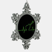 EKGuitar Tin Sneeuwvlok Ornament (Links)