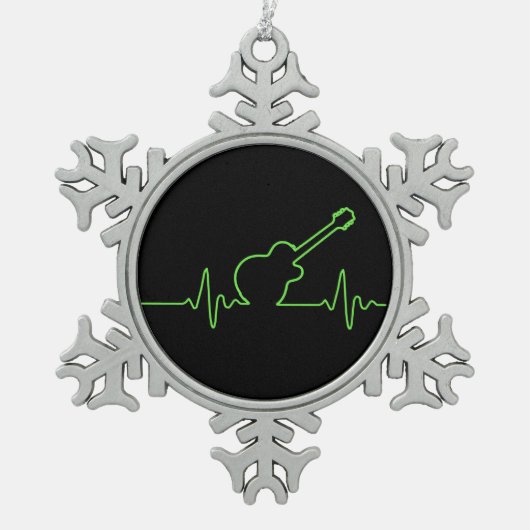 EKGuitar Tin Sneeuwvlok Ornament (Voorkant)