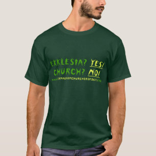 Ekklesia? JA! in sap groen/titaangeel T-shirt