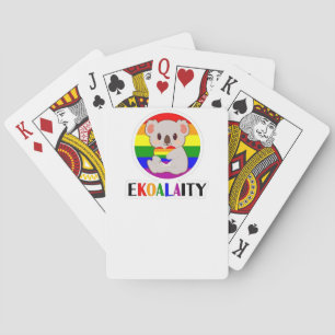 Ekoalaty Equality Gay Koala Beer Grappig LGBT Rain Pokerkaarten