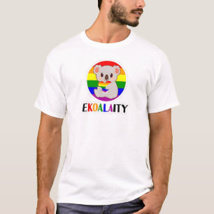Ekoalaty Equality Gay Koala Beer Grappig LGBT Rain T-shirt