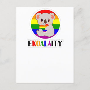 Ekoalaty Gelijkheid Gay Koala Beer Grappig LGBT Re Aankondigingskaart