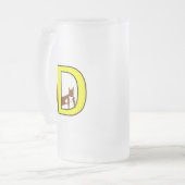 Ekorrsejdel Bokstav D Högerhand Matglas Bierpul (Voorkant links)