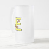 Ekorrsejdel Bokstav E Högerhand Matglas Bierpul (Voorkant links)