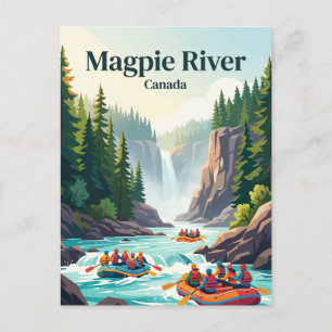 Ekster rivier, Quebec, Canada Briefkaart