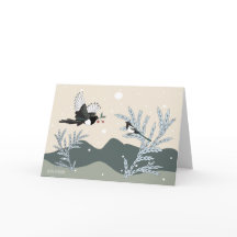 Eksters & bessen. De kaart van de Vakantie van de