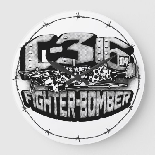 EKW C-36 Grande horloge Horloge Mur Acrylique (Recto)