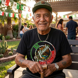 El Abuelo Mas Chingon Mexicaans Mexico Print Pride T-shirt