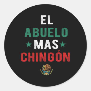 El Abuelo Mas Chingon Spaanse dag van de vaders va Ronde Sticker