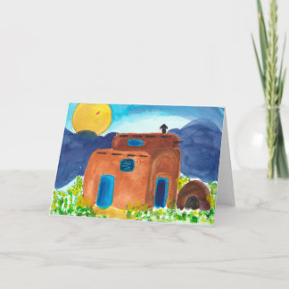 El Adobe New Mexico wenskaart Kaart