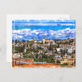 El Albayzín, Granada, Andalusië, Spanje. Briefkaart (Voorkant / Achterkant)