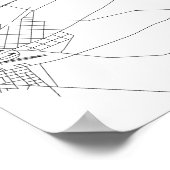 El Alto, Bolivia (zwart op wit) Poster (Hoek)