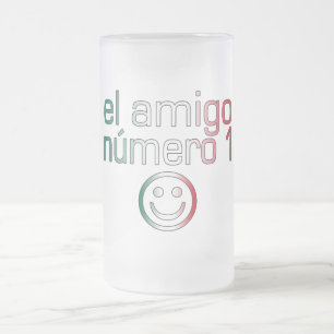 El Amigo Número 1 in de Mexicaanse vlag voor jong Matglas Bierpul