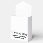 El amor es dulce bruiloft receptie traktatie voor bedankdoosjes (Geopend)