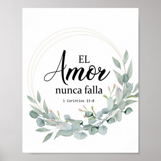 EL AMOR NUNCA FALLA POSTER (Voorkant)