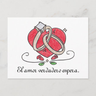 El amor verda dero espera. briefkaart