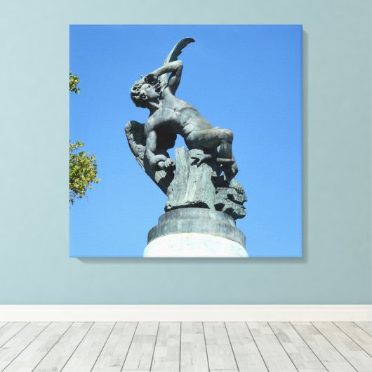 El Angel Caido, Retiro Park, Madrid Canvas Afdruk (Insitu (Houten vloer))