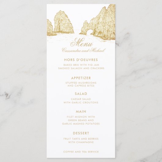 El Arco Cabo San Lucas Arch Menu (Devant)