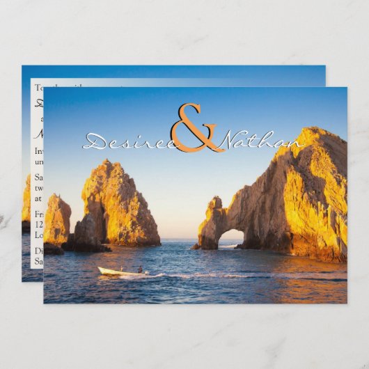 EL Arco - faire-part de mariage de Cabo San Lucas (Devant / Derrière)