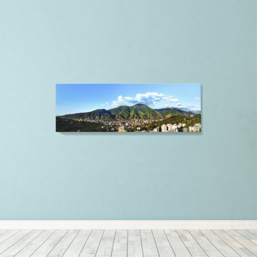 El Avila de día - MAXIMA RESOLUCIÓN Canvas Afdruk (Insitu (Houten vloer))