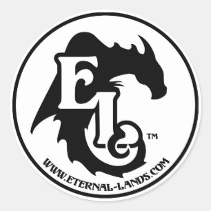 EL b&w-sticker Ronde Sticker