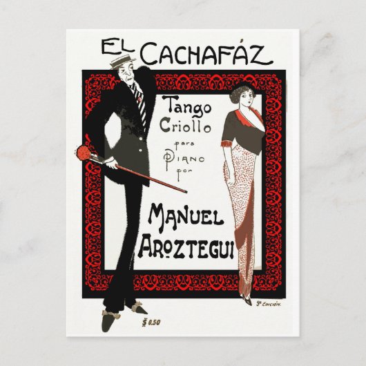 El Cachafaz Tango Briefkaart (Voorkant)