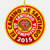 El Camino De Santiago 2015 Keramisch Ornament (Achterkant)