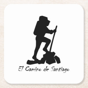 El Camino de Santiago - Bucket List Hike Vierkante Kartonnen Onderzetter