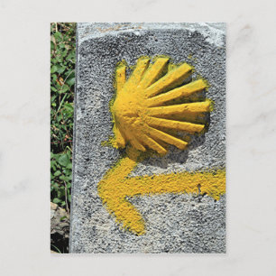 El Camino de Santiago de Compostela, Spanje, schel Briefkaart