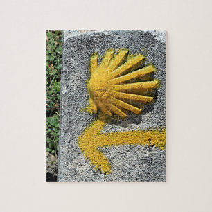 El Camino de Santiago de Compostela, Spanje, schel Legpuzzel