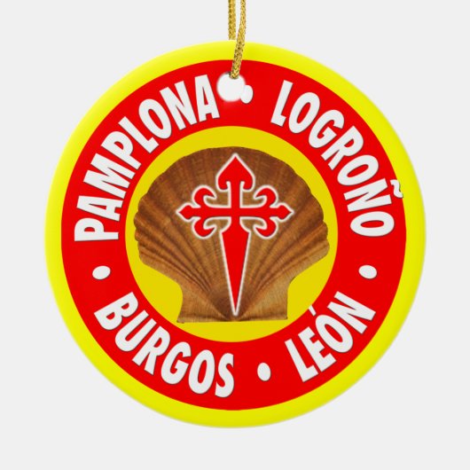 El Camino de Santiago Keramisch Ornament (Voorkant)