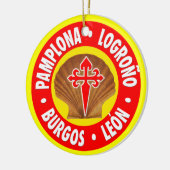 El Camino de Santiago Keramisch Ornament (Links)