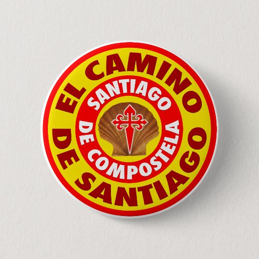 El Camino de Santiago Ronde Button 5,7 Cm (Voorkant)