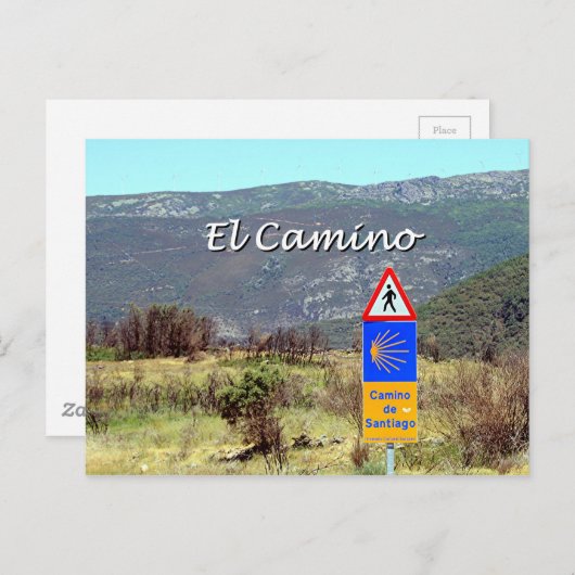 El Camino de Santiago (titel) Briefkaart (Voorkant / Achterkant)