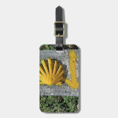 El Camino schelp en pijltje, Spanje Bagagelabel (Voorkant verticaal)