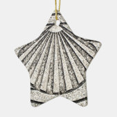 El Camino shell, bestrating, Spanje Keramisch Ornament (Links)