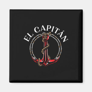 El Capitan Anker Boot Schip Kapitein Skipper Zeile Magneet