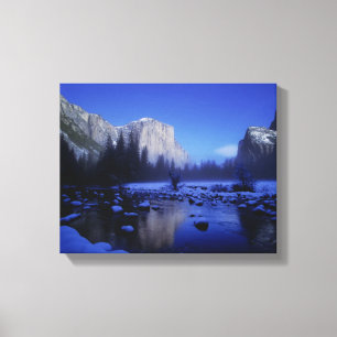 El Capitan Mountain, Yosemite National Park, Canvas Afdruk