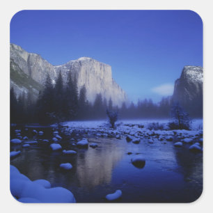El Capitan Mountain, Yosemite National Park, Vierkante Sticker
