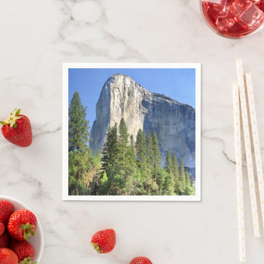 El capitan Over de Merced-rivier - Yosemite-vallei Servetten (Insitu)