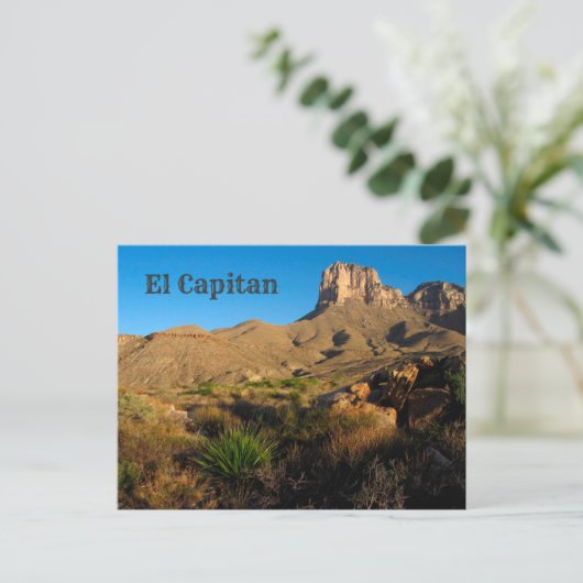 El Capitan Peak, Guadalupe Mountains Nationaal Par Briefkaart (Staand voorkant)