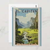 El Capitan Yosemite National Park Reizen Briefkaart (Voorkant / Achterkant)