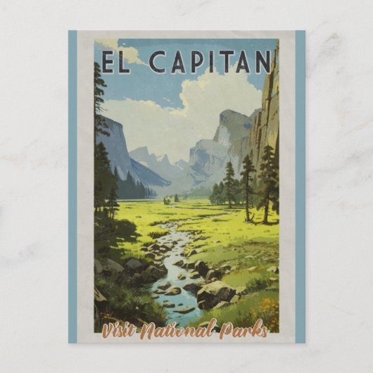 El Capitan Yosemite National Park Reizen Briefkaart (Voorkant)