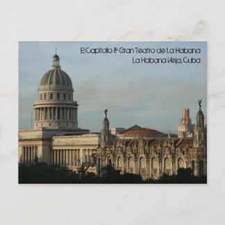 El Capitolio & Gran Teatro, Havana, Cuba Briefkaart