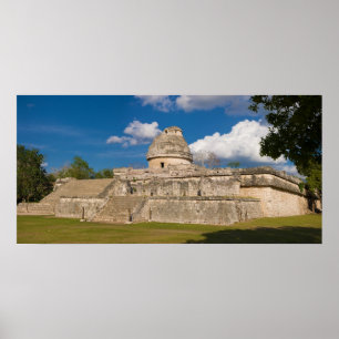 El Caracol op Chichen Itza Poster